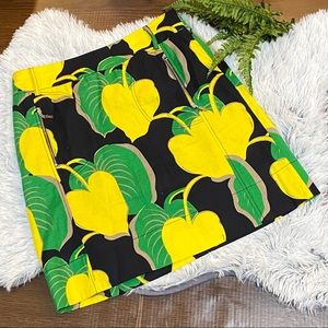 Tory Burch Banana Leaf Mini Skirt size 8